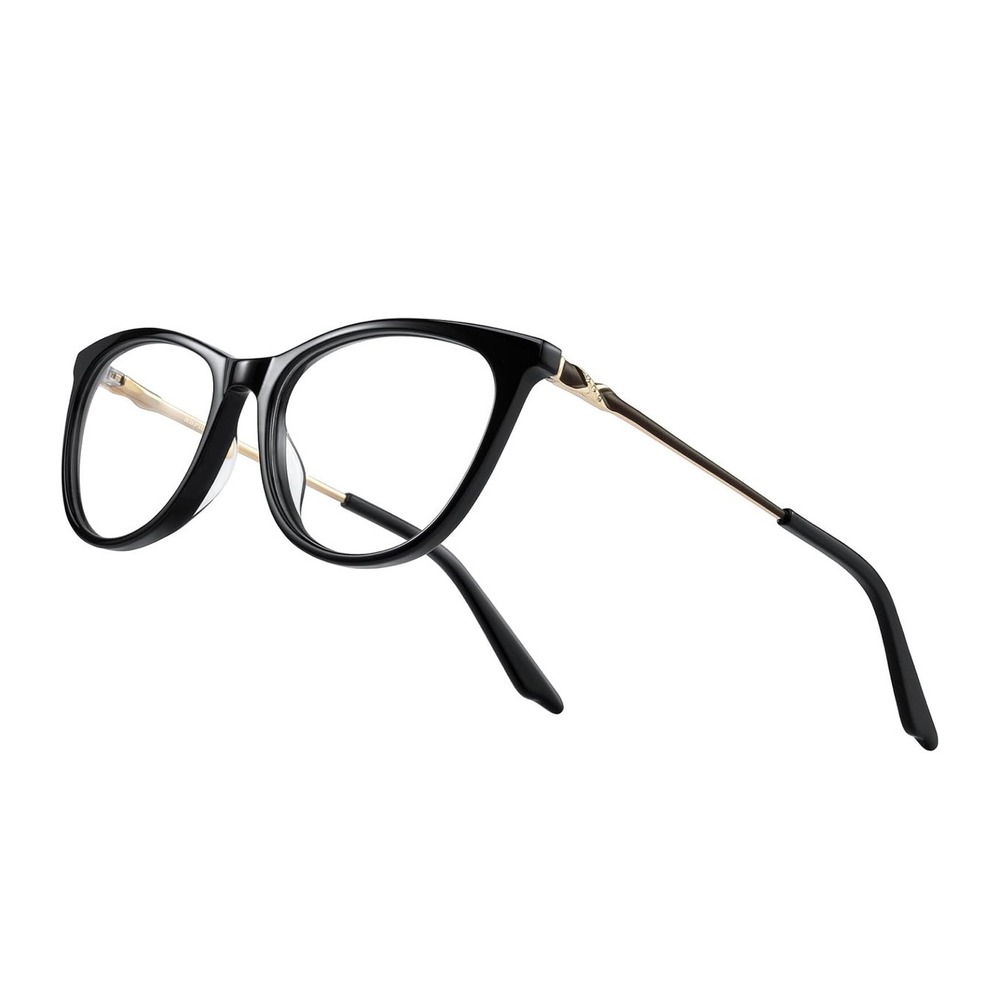 RBPilot RB2162 Black Cat Eye Reading Glasses +0.75 Blue Light Blocking Italy